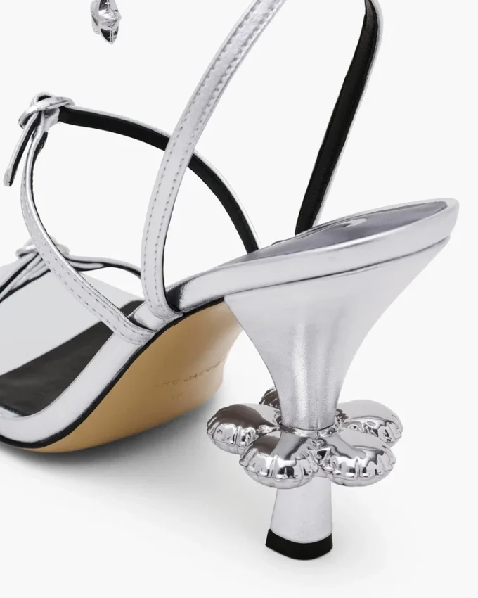 The Metallic Leather Daisy Heel