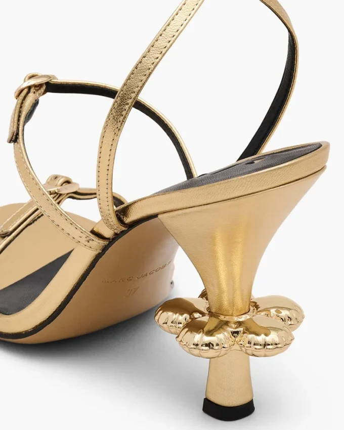 The Metallic Leather Daisy Heel