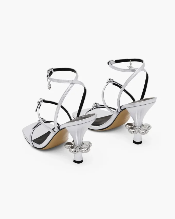 The Metallic Leather Daisy Heel