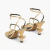 The Metallic Leather Daisy Heel