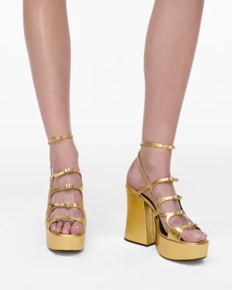 The Metallic Leather Kiki Platform Sandal