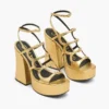 The Metallic Leather Kiki Platform Sandal The Metallic Leather Kiki Platform Sandal