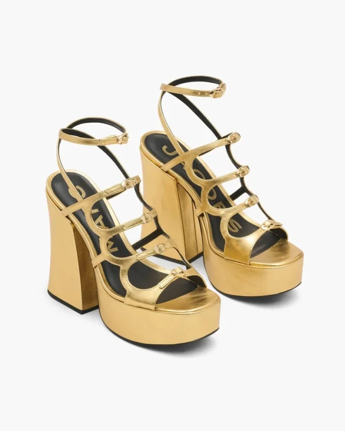 The Metallic Leather Kiki Platform Sandal The Metallic Leather Kiki Platform Sandal