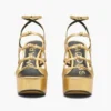 The Metallic Leather Kiki Platform Sandal The Metallic Leather Kiki Platform Sandal