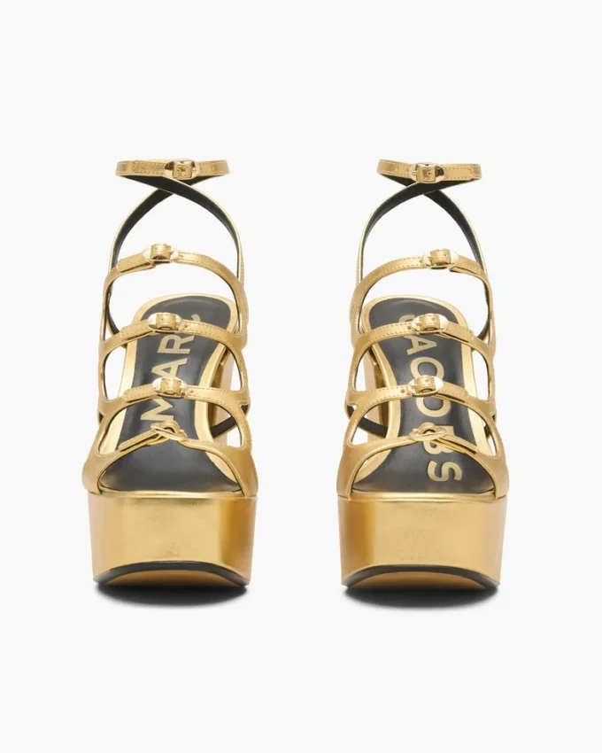 The Metallic Leather Kiki Platform Sandal The Metallic Leather Kiki Platform Sandal