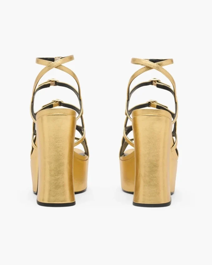 The Metallic Leather Kiki Platform Sandal The Metallic Leather Kiki Platform Sandal