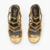 The Metallic Leather Kiki Platform Sandal The Metallic Leather Kiki Platform Sandal