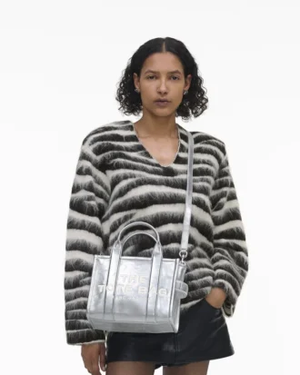 The Metallic Leather Small Tote Bag