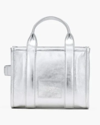 The Metallic Leather Small Tote Bag