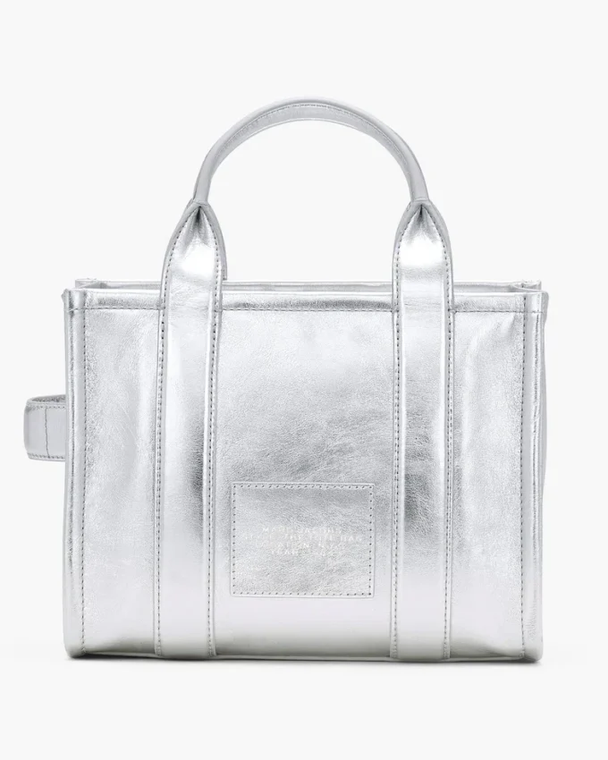 The Metallic Leather Small Tote Bag The Metallic Leather Small Tote Bag