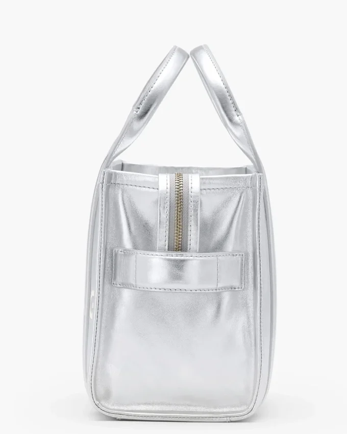 The Metallic Leather Small Tote Bag The Metallic Leather Small Tote Bag