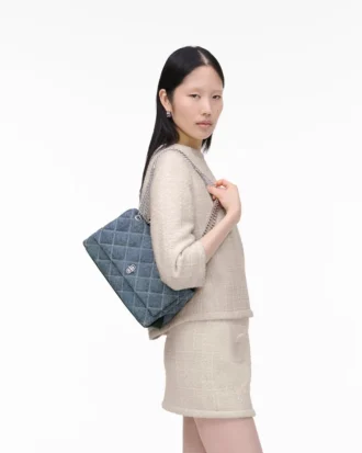 The Quilted Denim Dual Convertible Shoulder Bag The Quilted Denim Dual Convertible Shoulder Bag