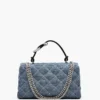 The Quilted Denim Dual Convertible Shoulder Bag