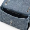 The Quilted Denim Dual Convertible Shoulder Bag