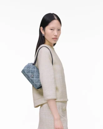the quilted denim mini dual shoulder bag 1 330x413 - The Quilted Denim Mini Dual Shoulder Bag