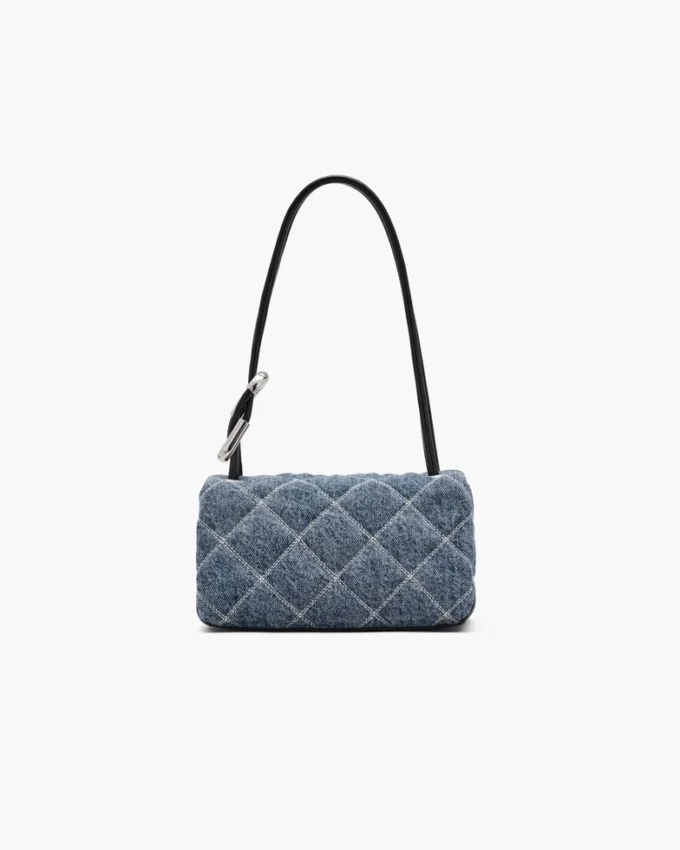 The Quilted Denim Mini Dual Shoulder Bag