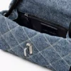 The Quilted Denim Mini Dual Shoulder Bag