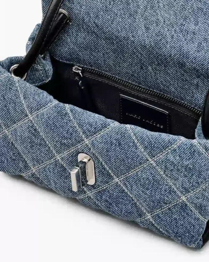 The Quilted Denim Mini Dual Shoulder Bag