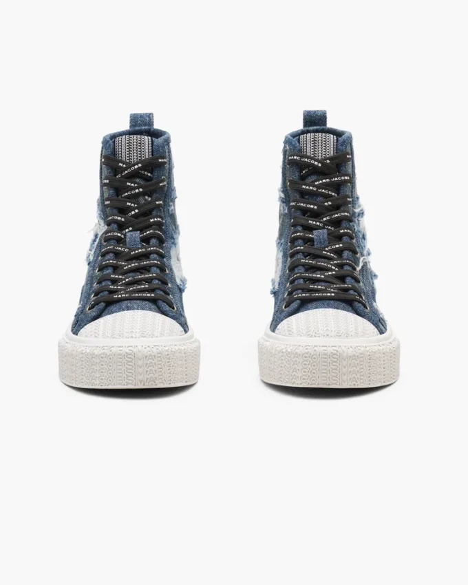 The Rip And Repair Denim High Top Sneaker The Rip And Repair Denim High Top Sneaker
