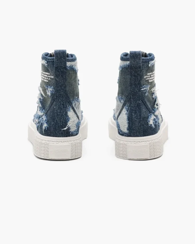 The Rip And Repair Denim High Top Sneaker The Rip And Repair Denim High Top Sneaker