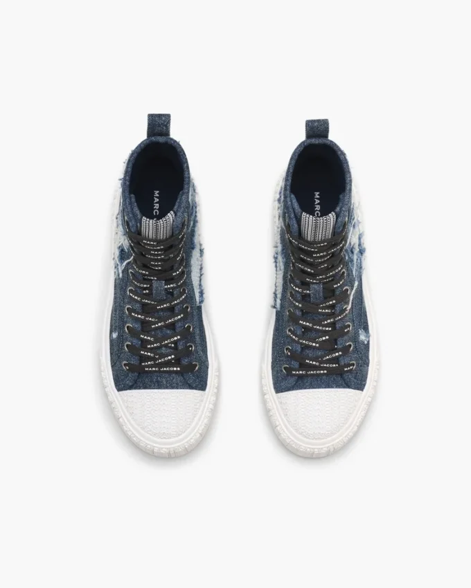 The Rip And Repair Denim High Top Sneaker The Rip And Repair Denim High Top Sneaker