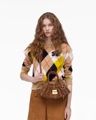 The Suede Cristina Small Satchel The Suede Cristina Small Satchel
