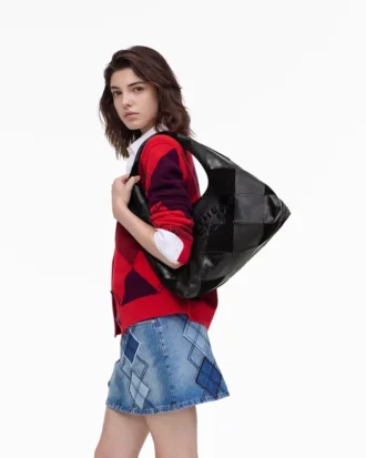 The Suede Patchwork Sack Bag The Suede Patchwork Sack Bag