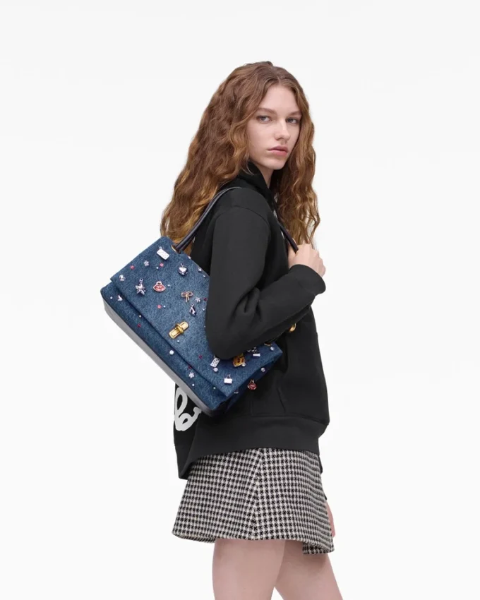 The Trinket Charm Denim Large Dual Bag The Trinket Charm Denim Large Dual Bag