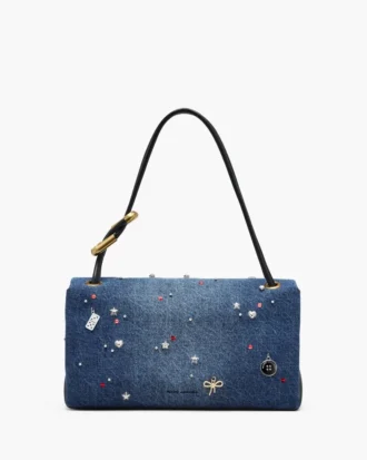The Trinket Charm Denim Large Dual Bag