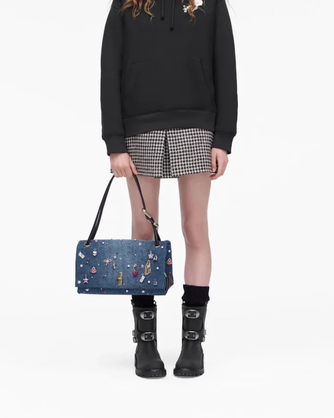 The Trinket Charm Denim Large Dual Bag The Trinket Charm Denim Large Dual Bag