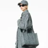 The Washed Monogram Denim Medium Tote Bag The Washed Monogram Denim Medium Tote Bag