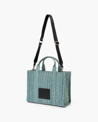 The Washed Monogram Denim Medium Tote Bag The Washed Monogram Denim Medium Tote Bag