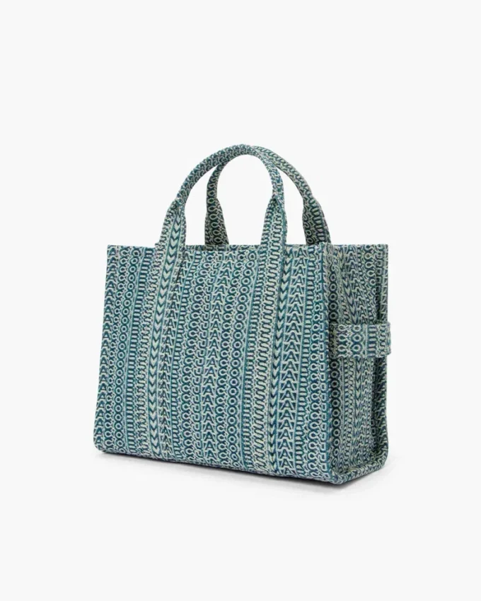 The Washed Monogram Denim Medium Tote Bag The Washed Monogram Denim Medium Tote Bag