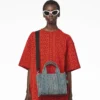 The Washed Monogram Denim Small Tote Bag The Washed Monogram Denim Small Tote Bag