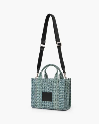 The Washed Monogram Denim Small Tote Bag The Washed Monogram Denim Small Tote Bag