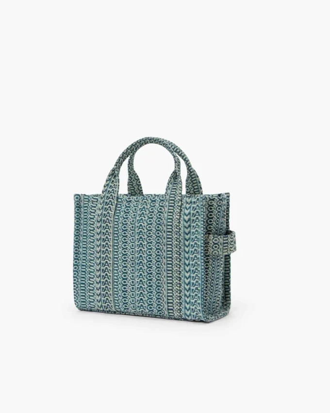 The Washed Monogram Denim Small Tote Bag The Washed Monogram Denim Small Tote Bag