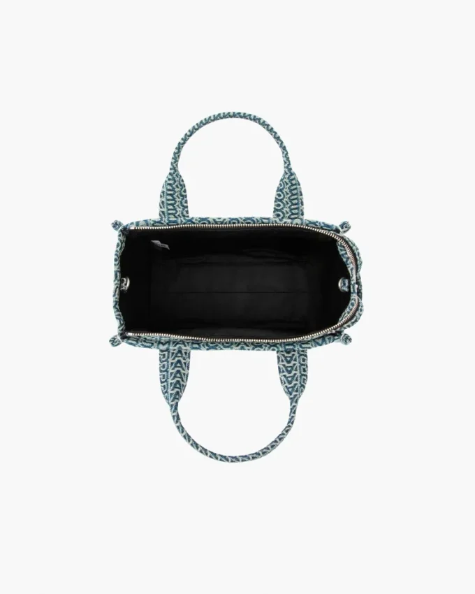 The Washed Monogram Denim Small Tote Bag The Washed Monogram Denim Small Tote Bag