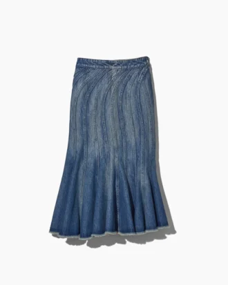The Wave Denim Skirt