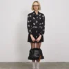 Trompe L’Oeil Eyelet Bow Blouse