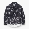 Trompe L’Oeil Eyelet Bow Blouse