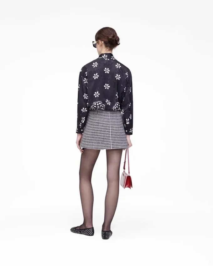 Trompe L’Oeil Eyelet Bow Blouse