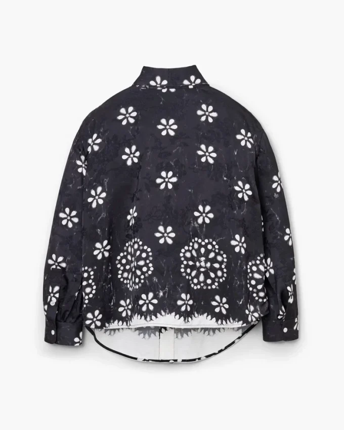 Trompe L’Oeil Eyelet Bow Blouse