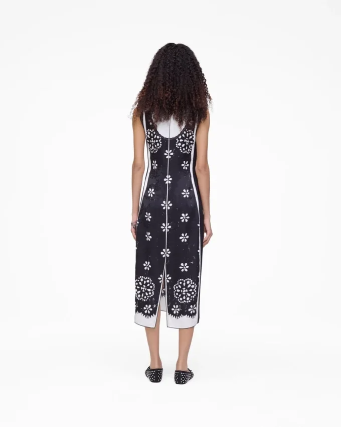 Trompe L’Oeil Eyelet Dress