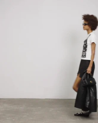 Trompe L’Oeil Eyelet Slim Tee