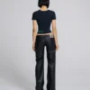 Zip Front Coated Jean
