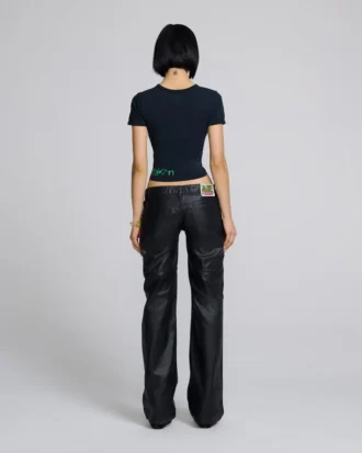 Zip Front Coated Jean